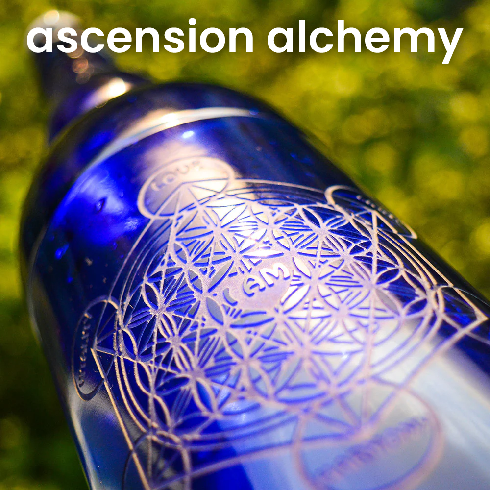 Blue Bottle Love Ascension Alchemy Close Up
