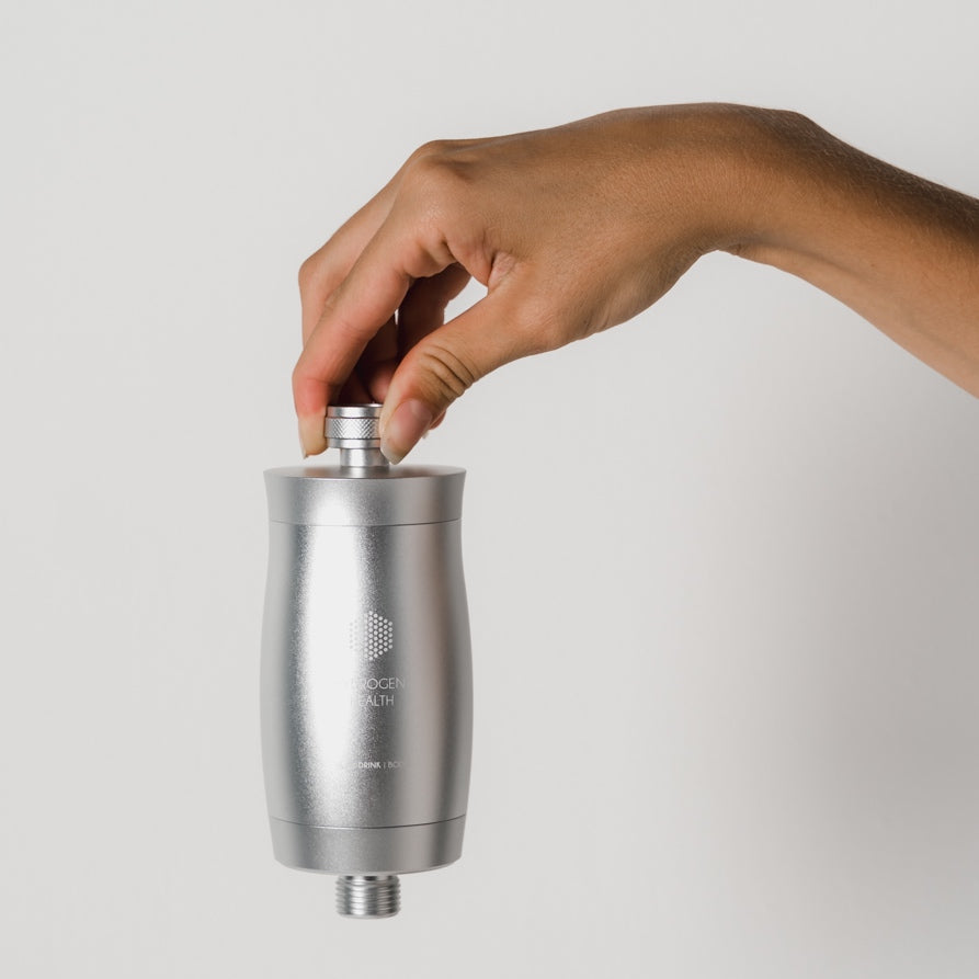 Hydrogen Health Vitamin C Shower Filter Softener Silver