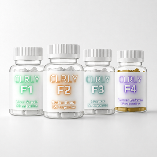 CLRLY Complete Formula Bundle - F1, F2, F3 and F4 bottles