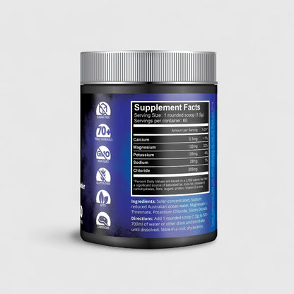 Aussie Trace Minerals Complete Ocean Electrolyte Powder with Magnesium L-Threonate - 60 servings