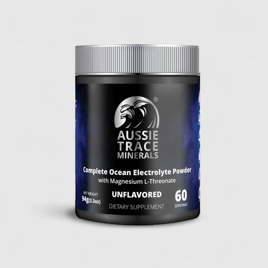 Aussie Trace Minerals Complete Ocean Electrolyte Powder with Magnesium L-Threonate - 60 servings