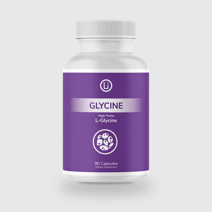 LifeBlud Glycine supplement bottle for sleep recovery and metabolism support