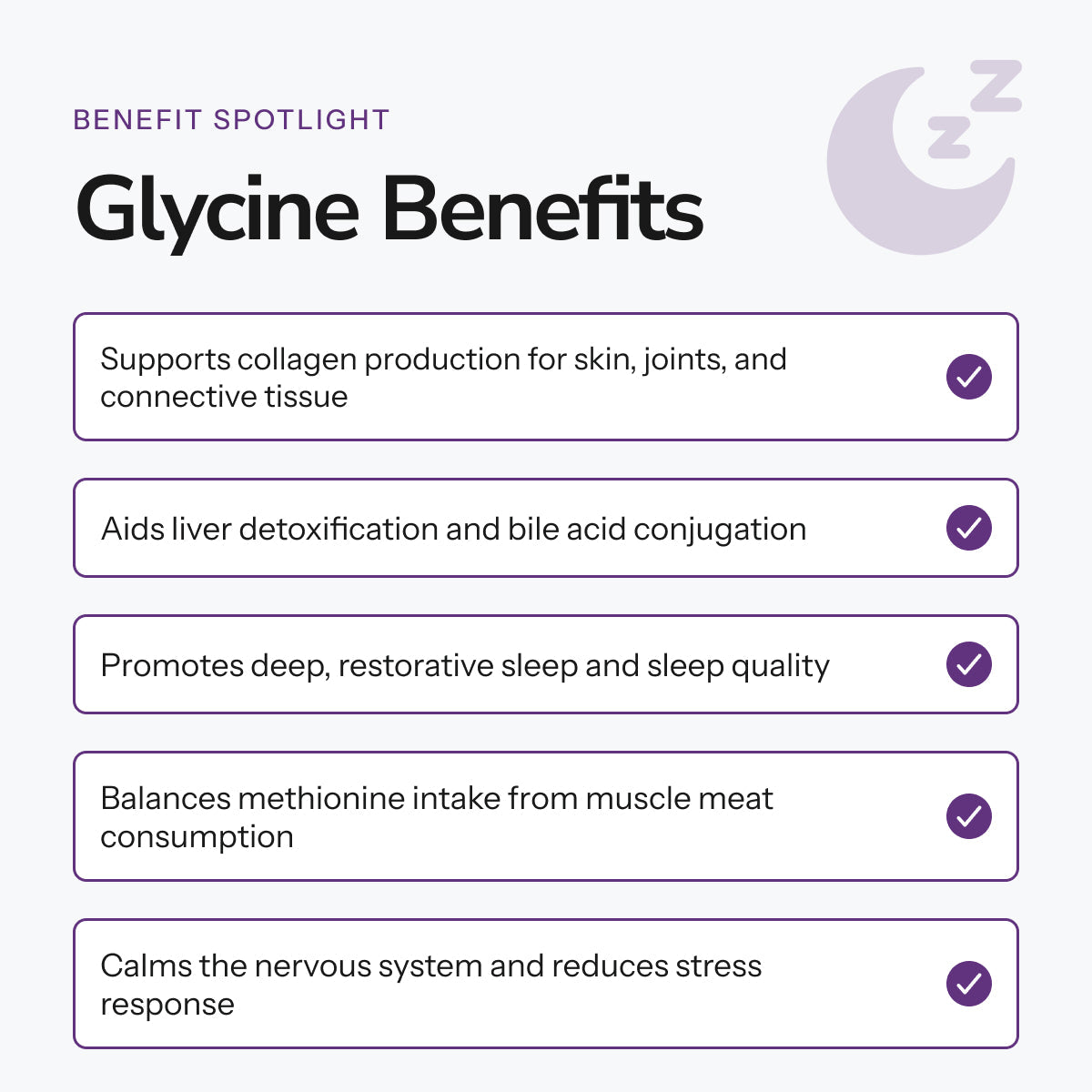 LifeBlud Glycine supplement details for collagen and glutathione support