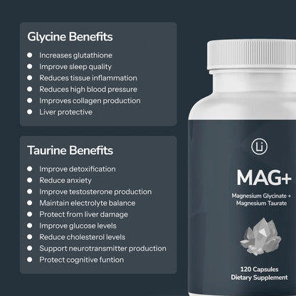 LifeBlud MAG+ magnesium glycinate supplement detail image