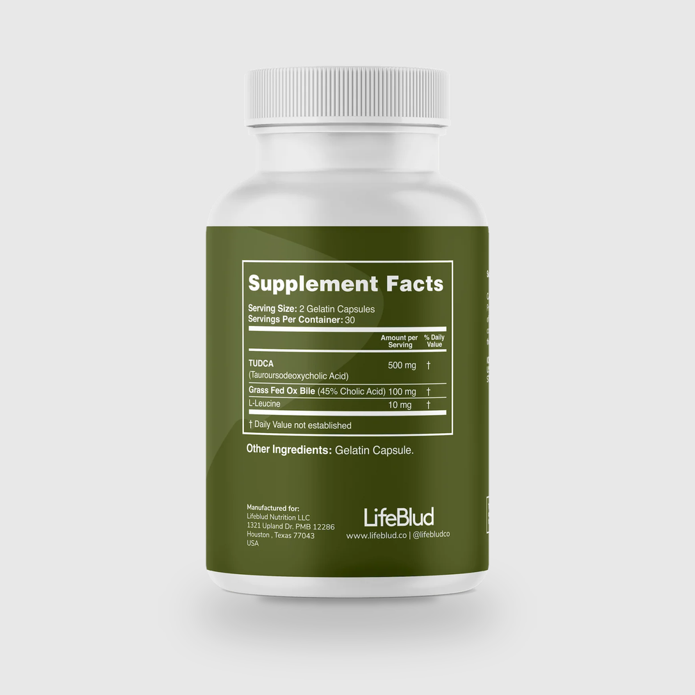 LifeBlud TUDCA MAX premium liver support supplement packaging