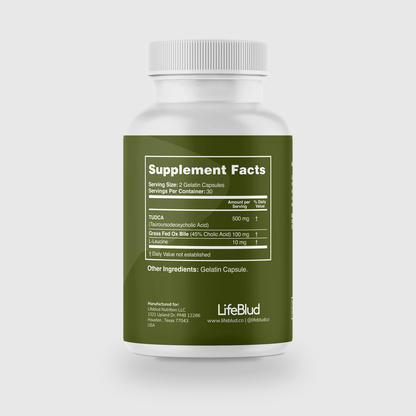 LifeBlud TUDCA MAX premium liver support supplement packaging