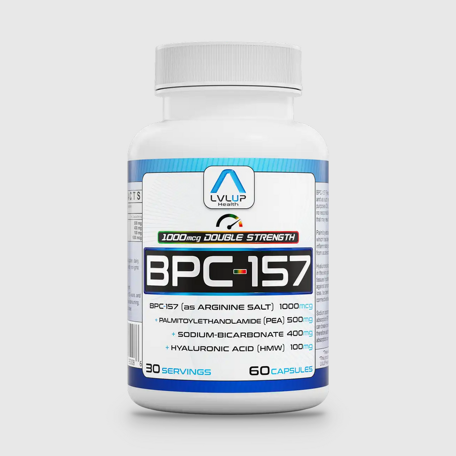 LVLUP BPC-157 Double Strength 1000mcg – front bottle view